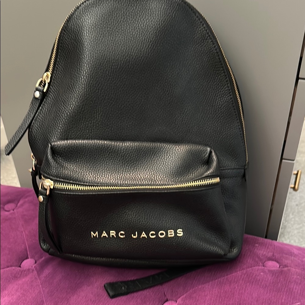 Marc Jacobs Black Leather Backpack